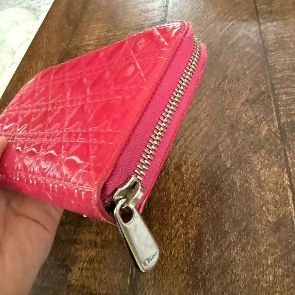 Christian Dior cannage Patent Leather Wallet